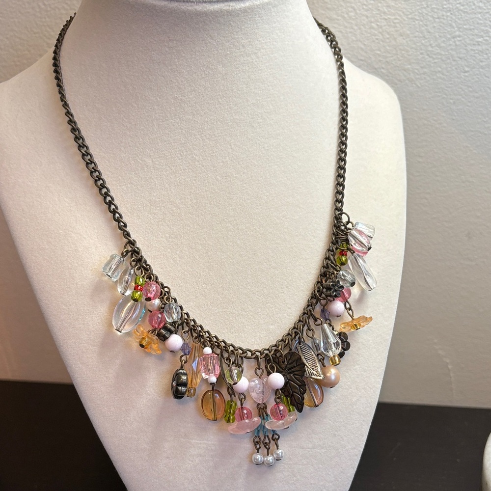Vintage Multicolor Charm Necklace